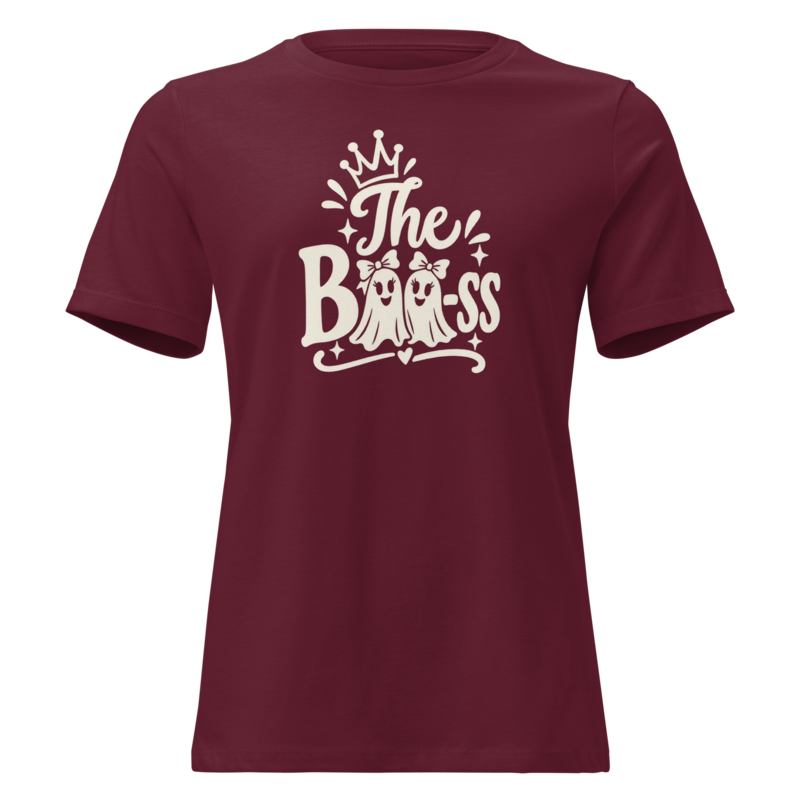 The Boo-ss Halloween tee in Maroon - Mama Said So Tees