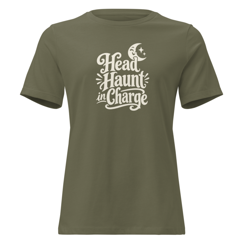 Head Haunt in Charge Halloween tee in Military Green - Mama Said So Tees