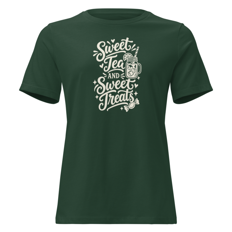 Sweet Tea and Sweet Treats Halloween tee in Forest Green - Mama Said So Tees