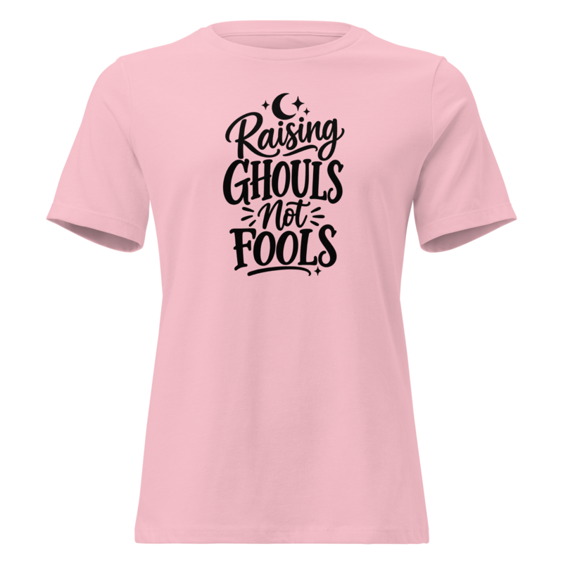Raising Ghouls Not Fools Halloween tee in Pink - Mama Said So Tees