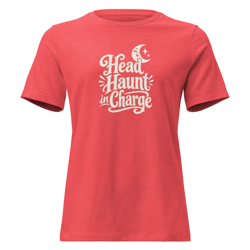 Head Haunt in Charge Halloween tee in Heather Red - Mama Said So Tees