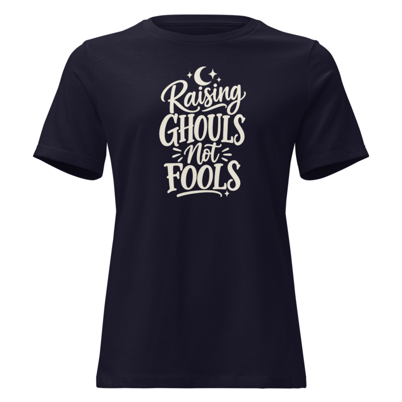 Raising Ghouls Not Fools Halloween tee in Navy - Mama Said So Tees