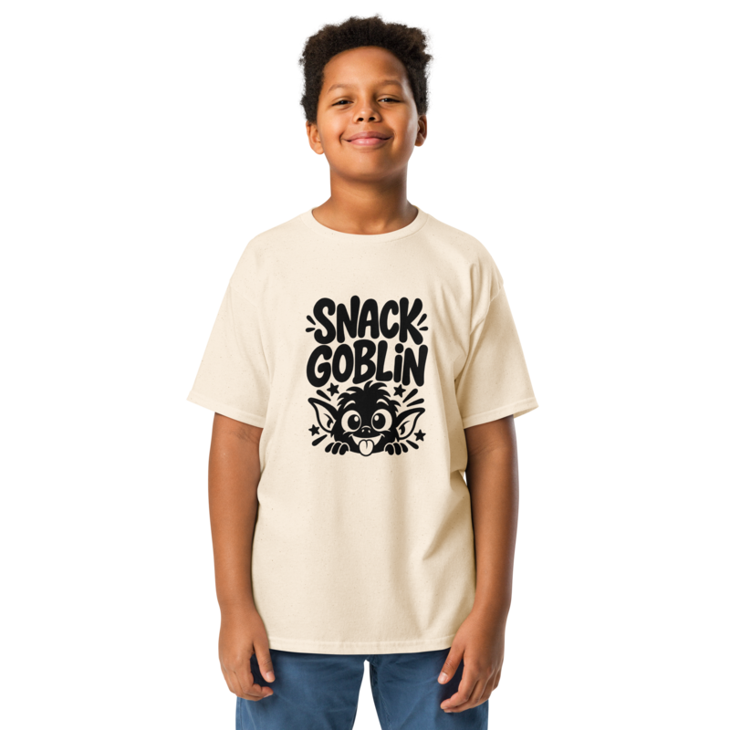 Snack Goblin Halloween tee in Natural - Mama Said So Tees