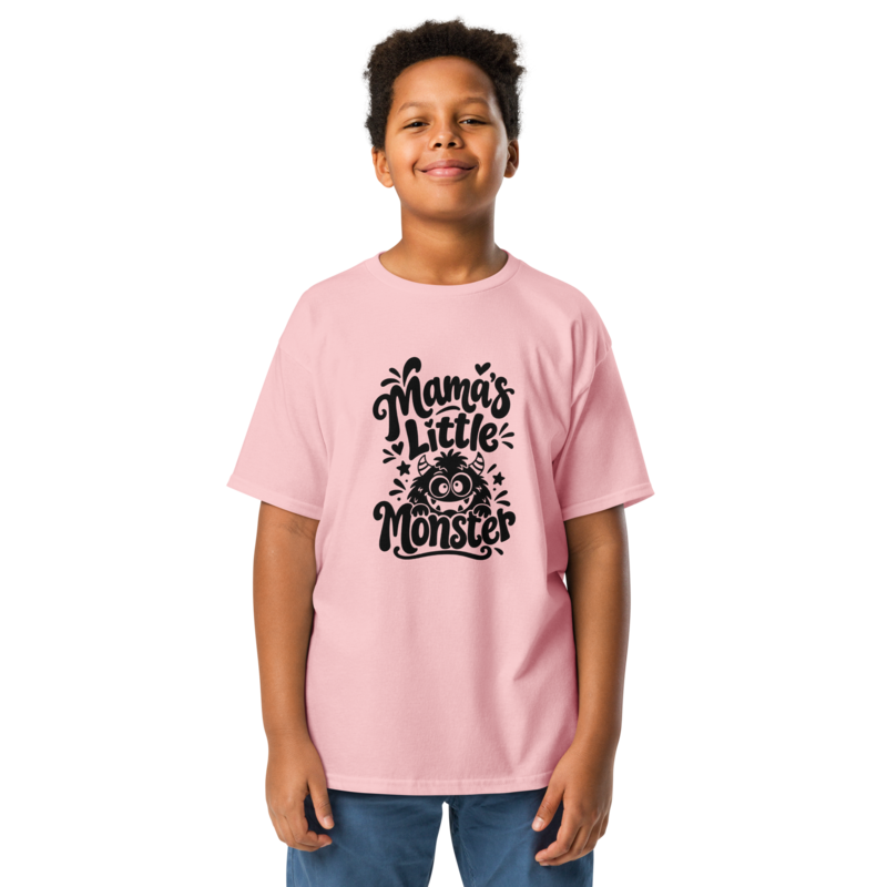 Mama's Little Monster Halloween tee in Light Pink - Mama Said So Tees
