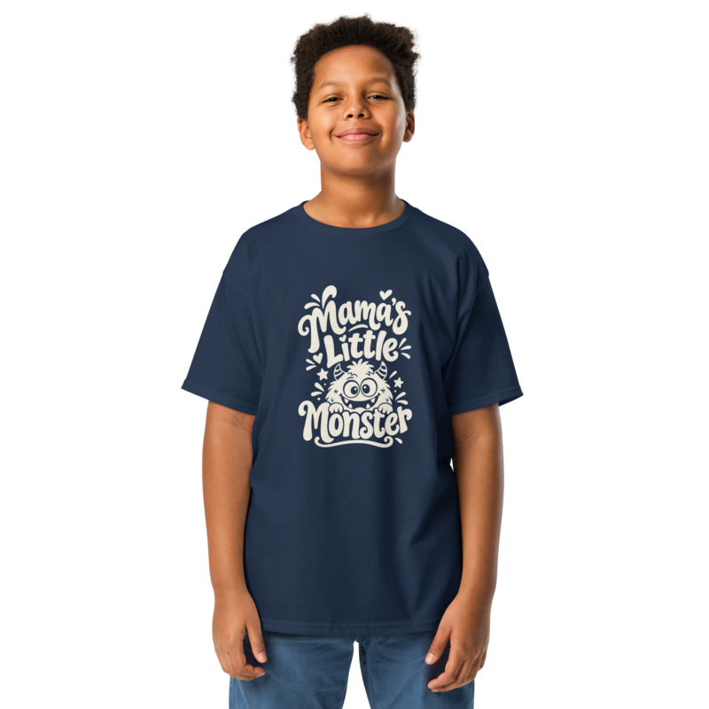 Mama's Little Monster Halloween tee in Navy - Mama Said So Tees