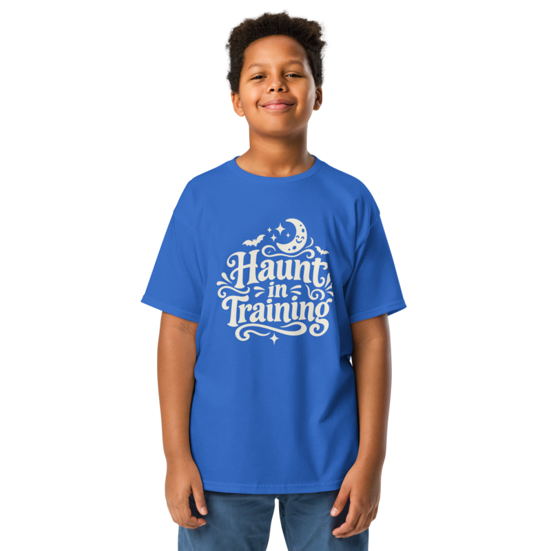 Haunt in Training Halloween tee in Royal - Mama Said So Tees