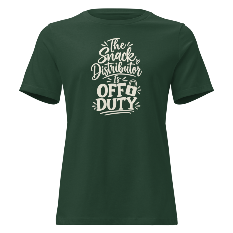 The Snack Distributor Is Off Duty Halloween tee in Forest Green - Mama Said So Tees
