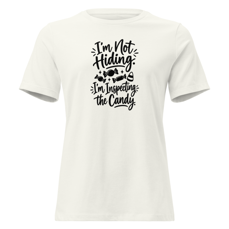 I'm Not Hiding, I'm Inspecting the Candy Halloween tee in Vintage White - Mama Said So Tees