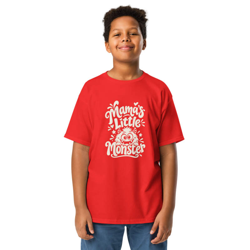 Mama's Little Monster Halloween tee in Red - Mama Said So Tees
