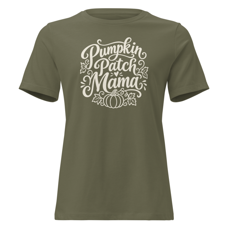 Pumpkin Patch Mama Halloween tee in Military Green - Mama Said So Tees