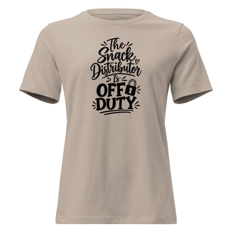 The Snack Distributor Is Off Duty Halloween tee in Heather Stone - Mama Said So Tees