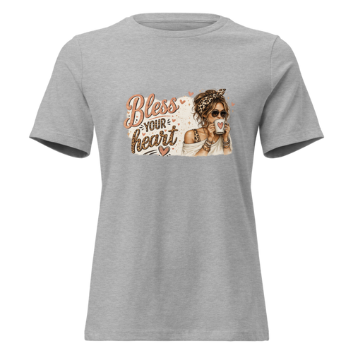 Bless Your Heart Mom Shirt in Athletic Heather - Mama Said So Tees