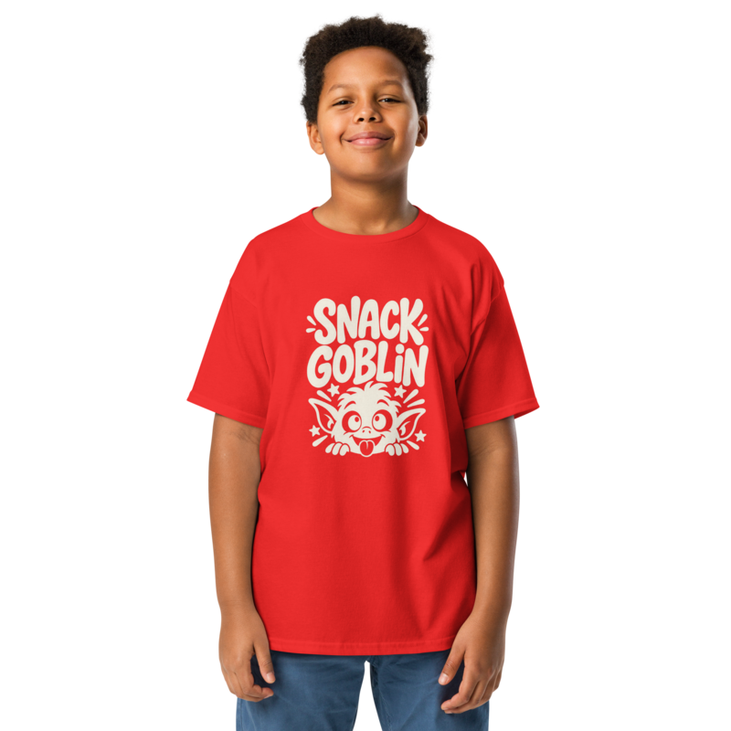 Snack Goblin Halloween tee in Red - Mama Said So Tees