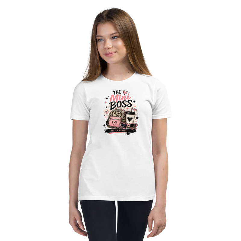 The Mini Boss — Kids Graphic Tee in White - Mama Said So Tees