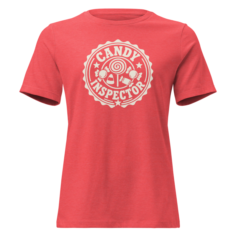 Candy Inspector Halloween tee in Heather Red - Mama Said So Tees