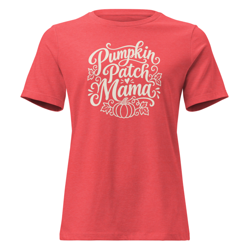Pumpkin Patch Mama Halloween tee in Heather Red - Mama Said So Tees