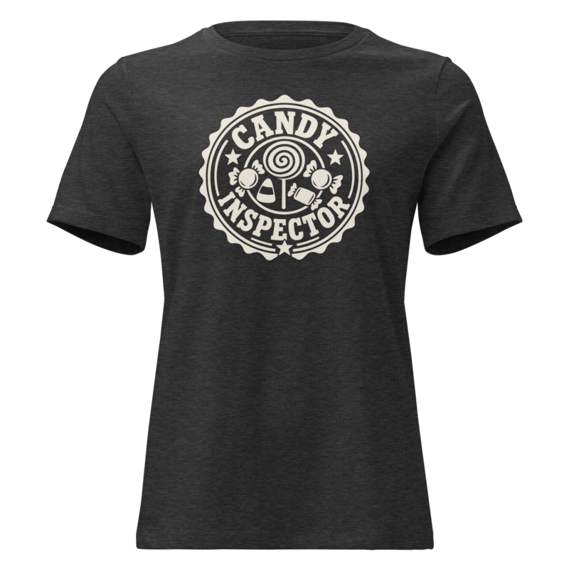Candy Inspector Halloween tee in Dark Grey Heather - Mama Said So Tees