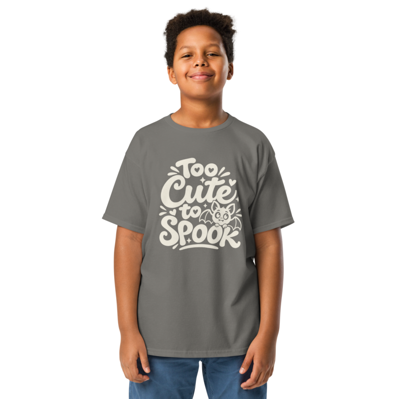 Too Cute to Spook Halloween tee in Charcoal - Mama Said So Tees