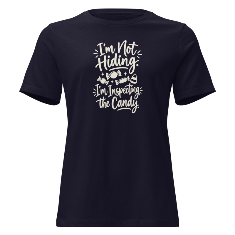 I'm Not Hiding, I'm Inspecting the Candy Halloween tee in Navy - Mama Said So Tees