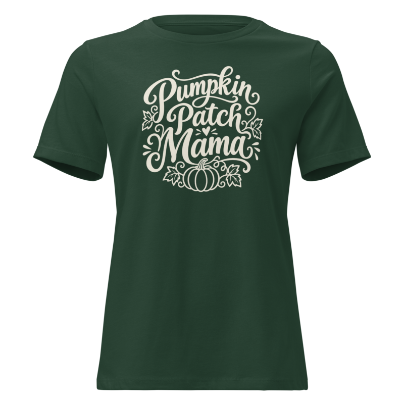 Pumpkin Patch Mama Halloween tee in Forest Green - Mama Said So Tees