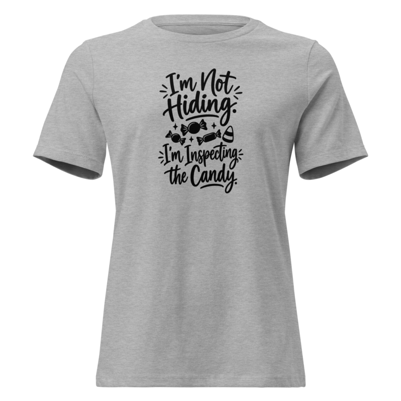 I'm Not Hiding, I'm Inspecting the Candy Halloween tee in Athletic Heather - Mama Said So Tees