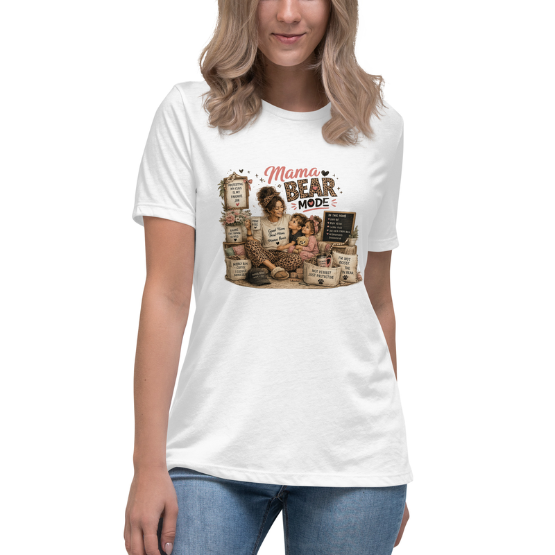 Mama Bear Mode: Activated — Women's Tee in White - Mama Said So Tees