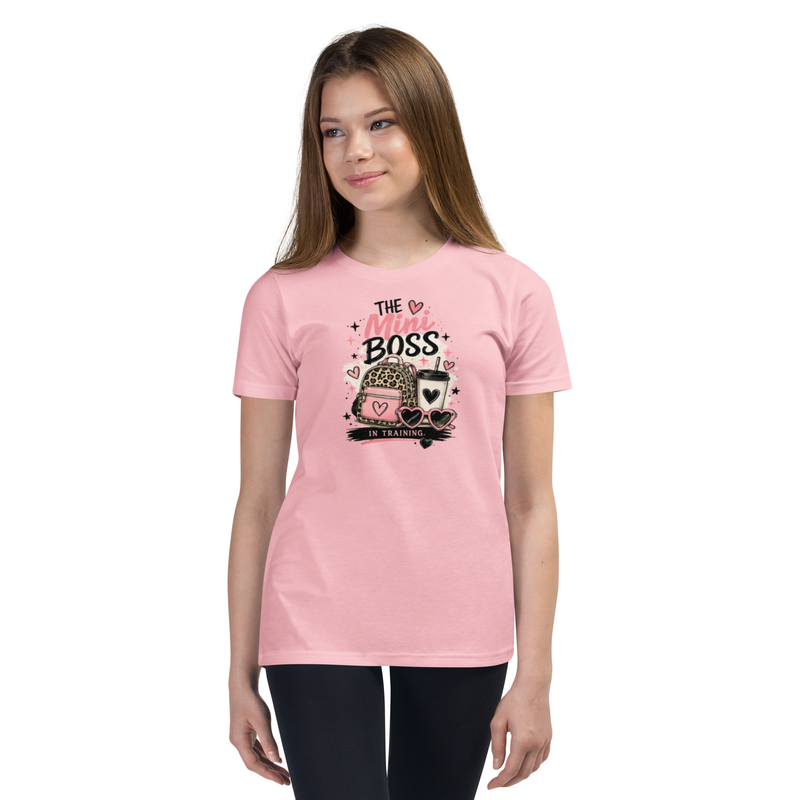 The Mini Boss — Kids Graphic Tee in Pink - Mama Said So Tees
