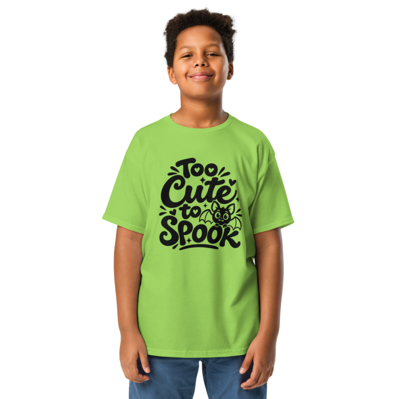 Too Cute to Spook Halloween tee in Lime - Mama Said So Tees