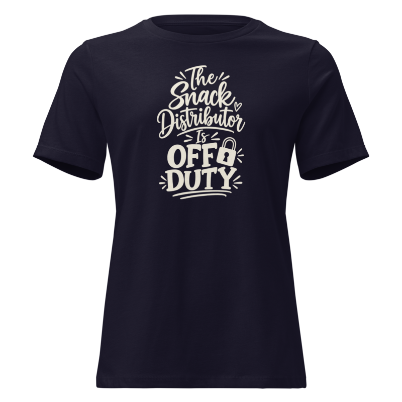 The Snack Distributor Is Off Duty Halloween tee in Navy - Mama Said So Tees