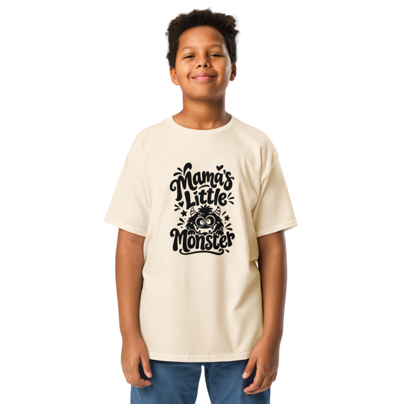 Mama's Little Monster Halloween tee in Natural - Mama Said So Tees