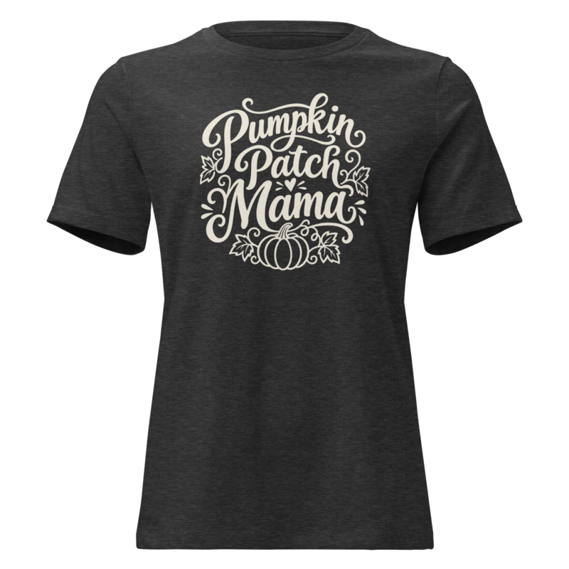 Pumpkin Patch Mama Halloween tee in Dark Grey Heather - Mama Said So Tees