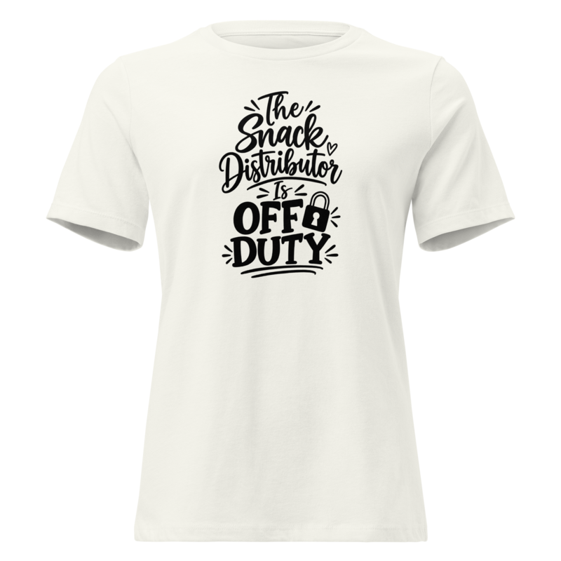 The Snack Distributor Is Off Duty Halloween tee in Vintage White - Mama Said So Tees