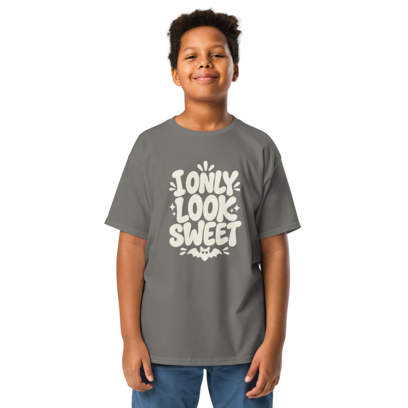 I Only Look Sweet Halloween tee in Charcoal - Mama Said So Tees
