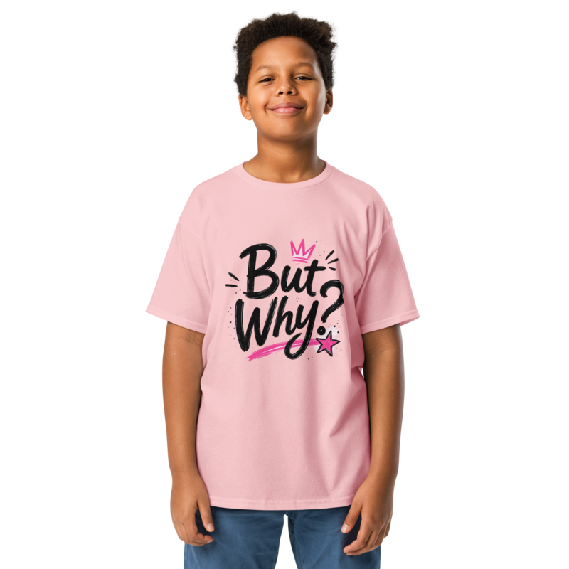 But Why? Kids Shirt in Light Pink - Mama Said So Tees