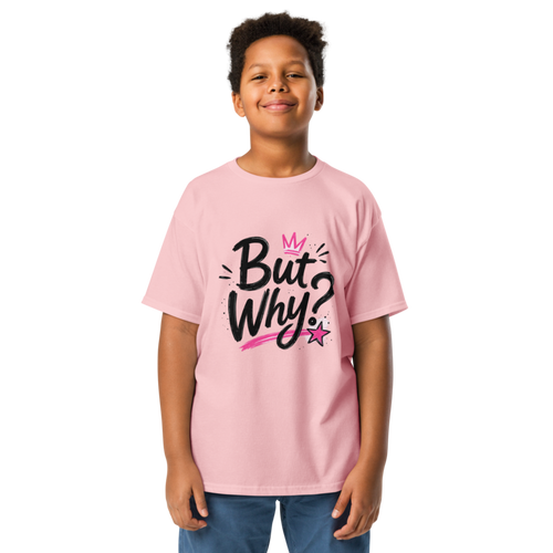 But Why? Kids Shirt in Light Pink - Mama Said So Tees
