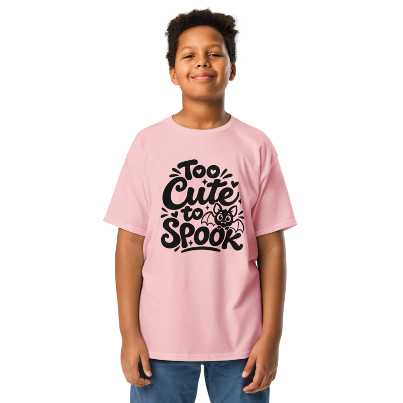 Too Cute to Spook Halloween tee in Light Pink - Mama Said So Tees