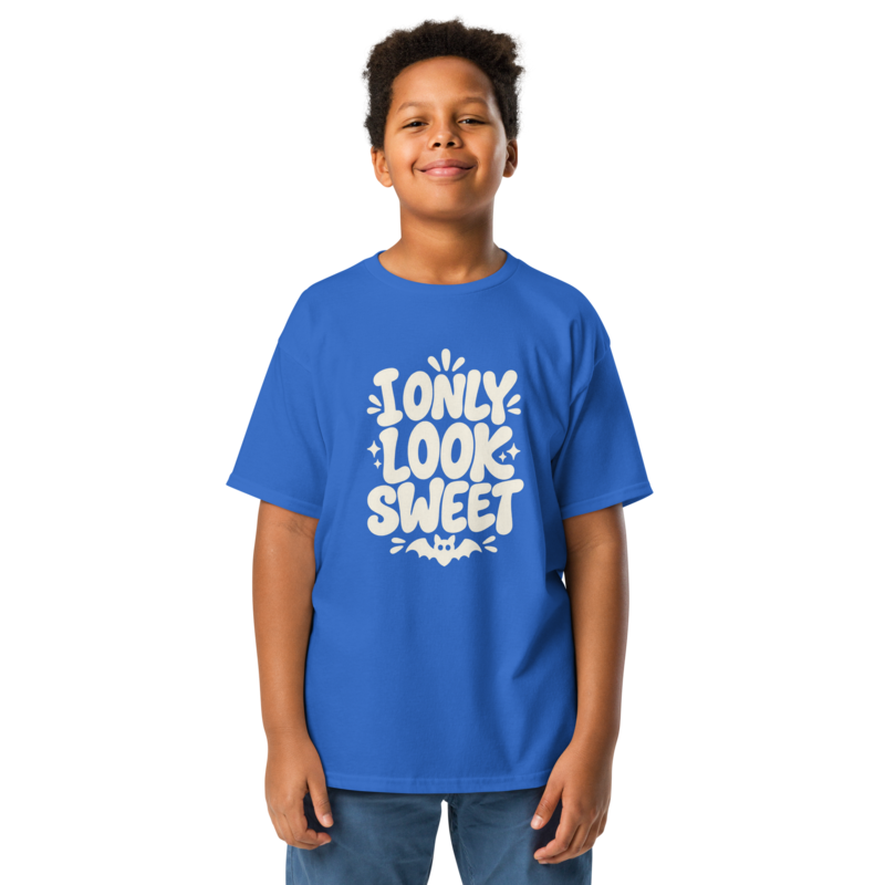 I Only Look Sweet Halloween tee in Royal - Mama Said So Tees
