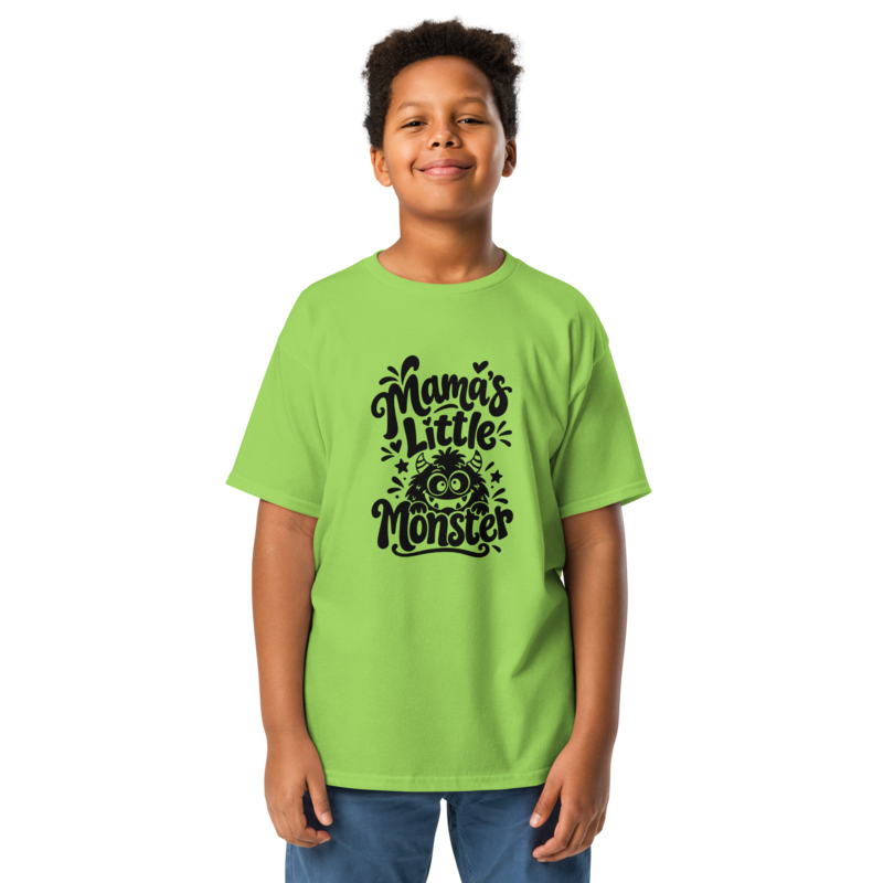 Mama's Little Monster Halloween tee in Lime - Mama Said So Tees