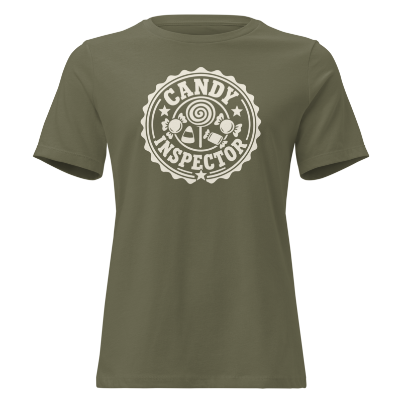 Candy Inspector Halloween tee in Military Green - Mama Said So Tees