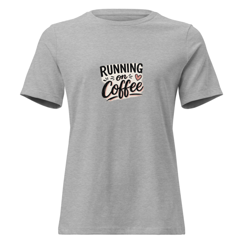 Running on Coffee Mom Shirt - Athletic Heather