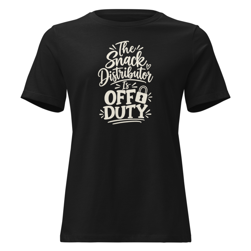 The Snack Distributor Is Off Duty Halloween tee in Black - Mama Said So Tees