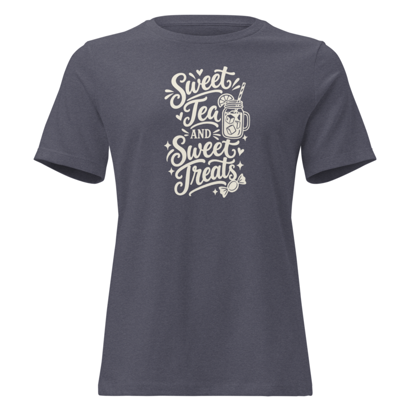 Sweet Tea and Sweet Treats Halloween tee in Heather Navy - Mama Said So Tees