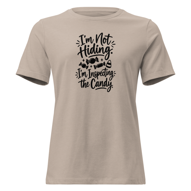 I'm Not Hiding, I'm Inspecting the Candy Halloween tee in Heather Stone - Mama Said So Tees