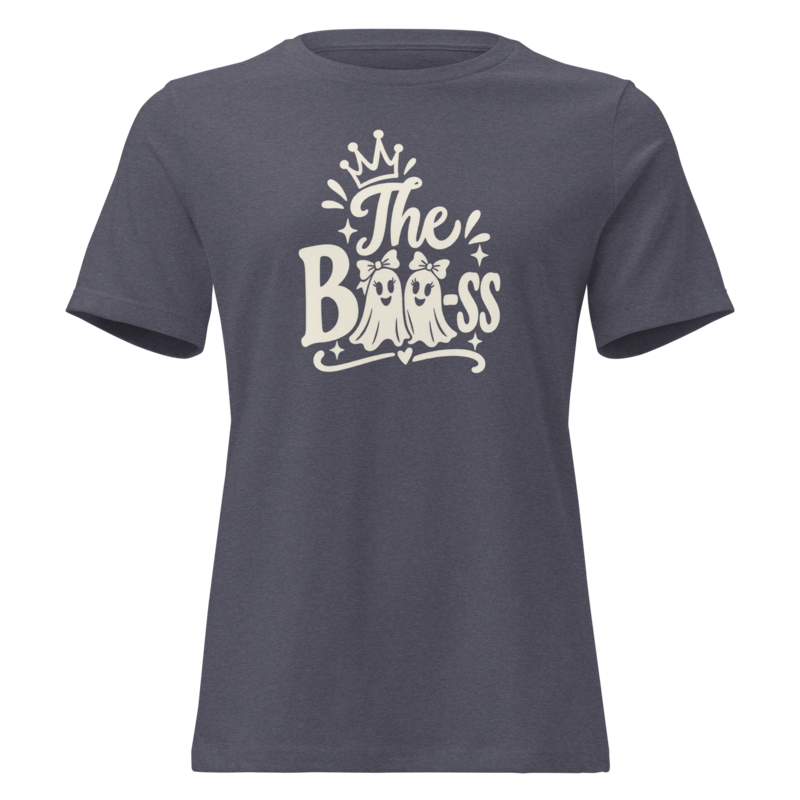 The Boo-ss Halloween tee in Heather Navy - Mama Said So Tees
