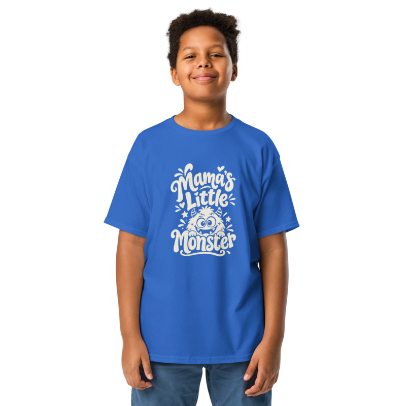 Mama's Little Monster Halloween tee in Royal - Mama Said So Tees