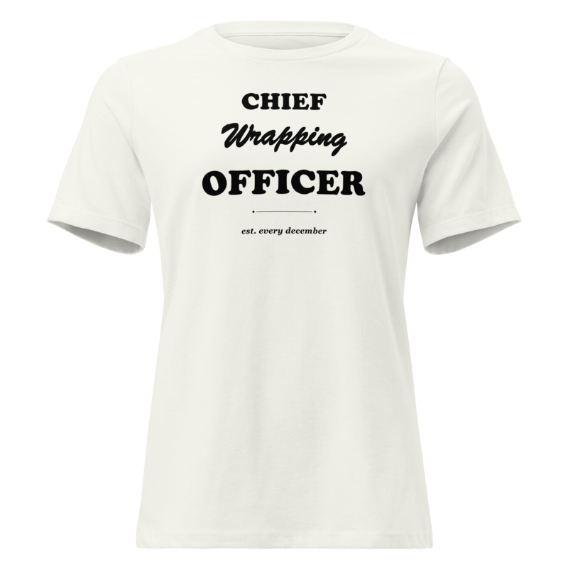 Chief Wrapping Officer Christmas tee in Vintage White - Mama Said So Tees