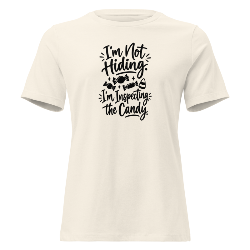 I'm Not Hiding, I'm Inspecting the Candy Halloween tee in Natural - Mama Said So Tees