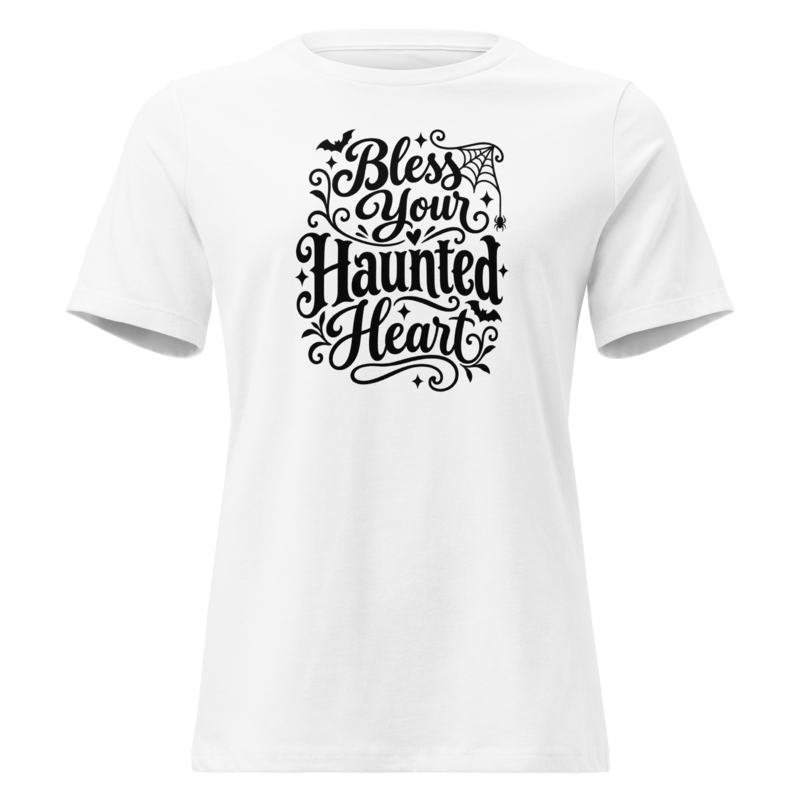 Bless Your Haunted Heart Halloween tee in White - Mama Said So Tees