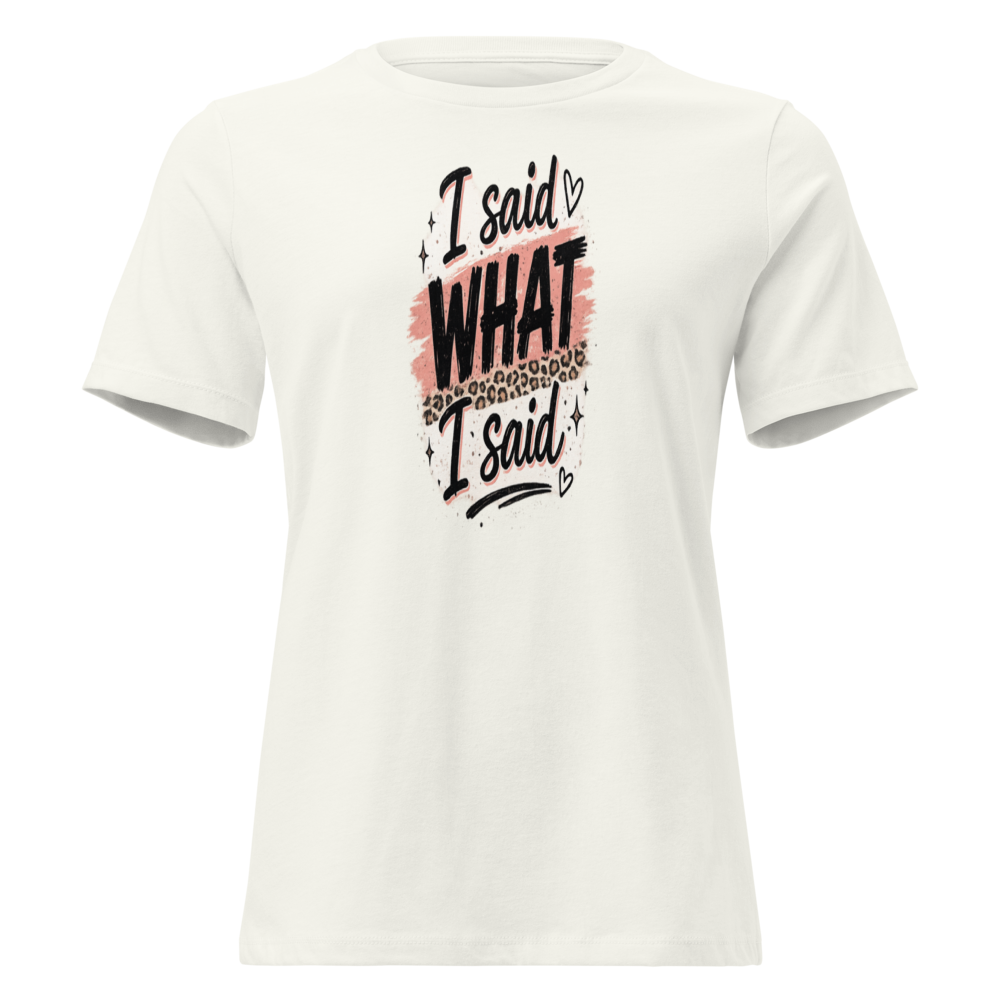 Image I said what I said  Mom upgrade VintageWhite womens relaxed t shirt vintage white front 6a6aa06bbd0ed