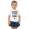 MST LEARNED KIDS White toddler staple tee white front 6a6aa290c8fc8